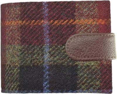 Harris Tweed Rust Check Coin Wallet