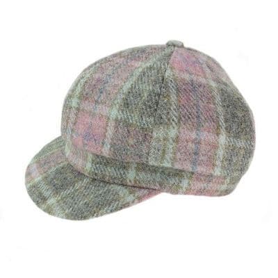 Harris Tweed Soft Pink Buchanan Baker Boy Hat