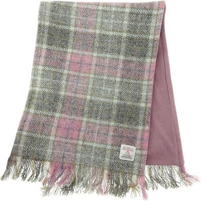 Harris Tweed Soft Pink Buchanan Scarf