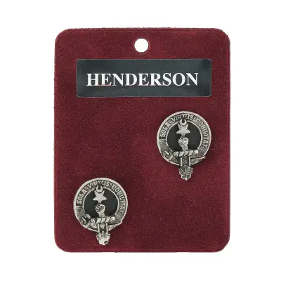Henderson Clan Crest Cufflinks - Traditional Shirt Accessory - Scottish Heritage - Made in Scotland