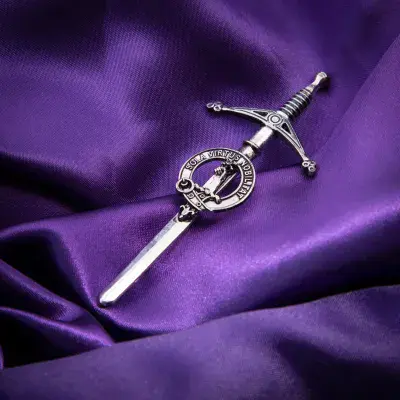 Henderson Clan Kilt Pin - Traditional Scottish Surname Crest Sword Brooch
