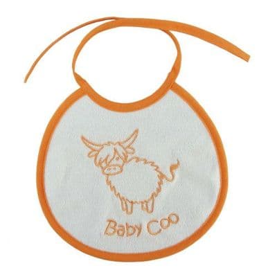 Highland Coo Scottish Luxury Mini Baby Bib