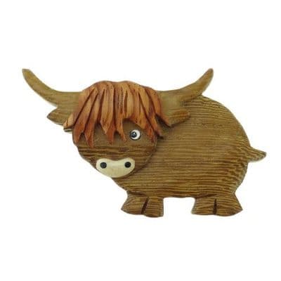 Highland Cow - Scottish Wooden Fridge Magnet