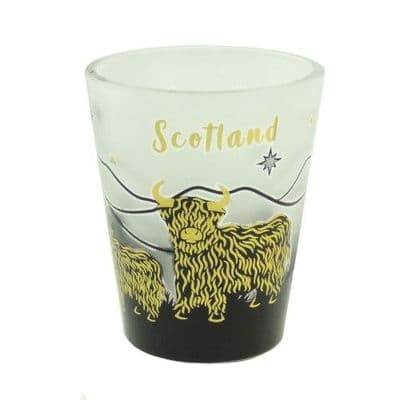 Highland Cow Shot Glass | Whisky, Vodka, Tequila | Cocktail Glass | Scottish Cattle | Gift
