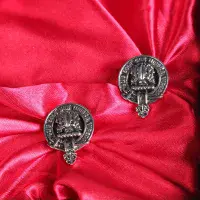 Irvine Clan Crest Cufflinks - Traditional Shirt Accessory - Scottish Heritage - Made in Scotland