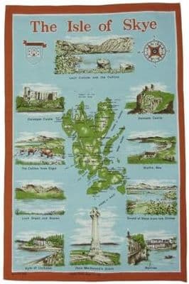 Isle of Skye Tea Towel | Pure Cotton | Hebrides Islands | Beautiful Scotland Design |