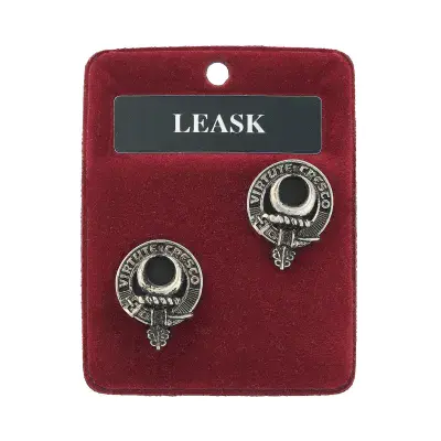 Leask Clan Crest Cufflinks - Traditional Shirt Accessory - Scottish Heritage - Made in Scotland