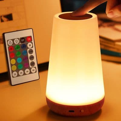 LED Touch Bedside Table Lamp | Remote Control Dimmable Light Portable Lamp