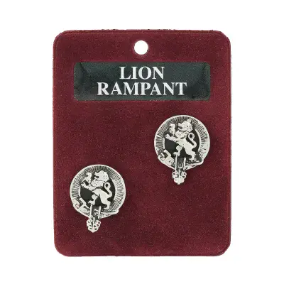 Lion Rampant Crest Cufflinks - Traditional Shirt Accessory - Scottish Heritage - Made in Scotland