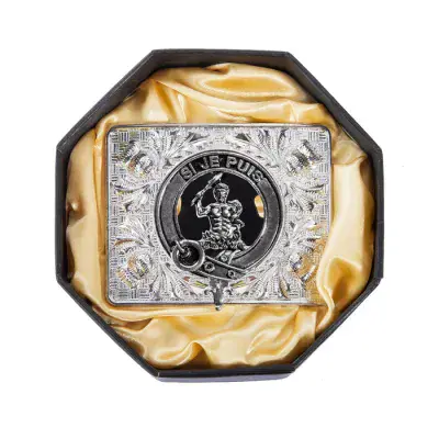 Livingstone Clan Crested Traditional Polished Pewter Scottish Belt Buckle New