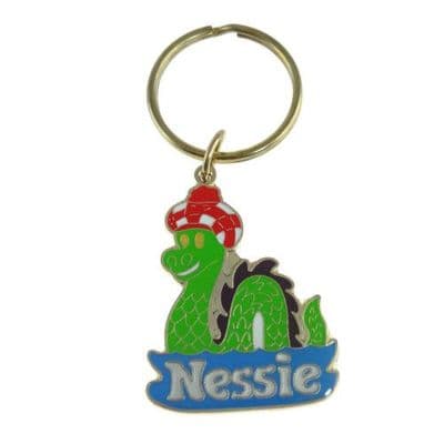 Loch Ness Monster Key Ring - Nessie Key Chain - Metal Enamel