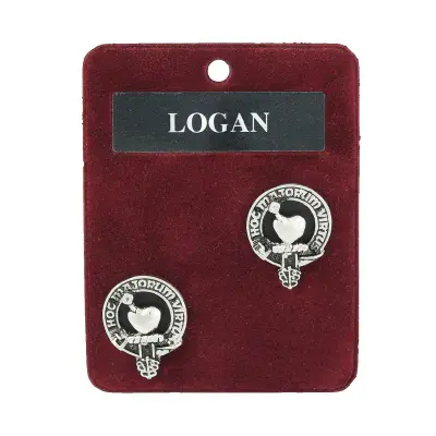 Logan Clan Crest Cufflinks - Traditional Shirt Accessory - Scottish Heritage - Made in Scotland
