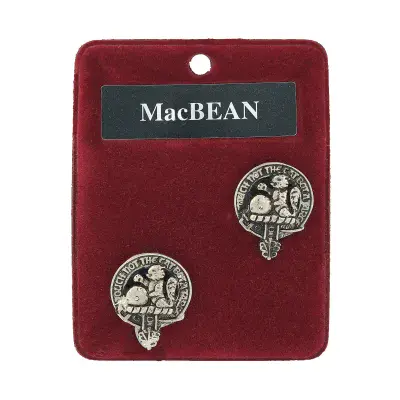 MacBean Clan Crest Cufflinks - Traditional Shirt Accessory - Scottish Heritage - Made in Scotland