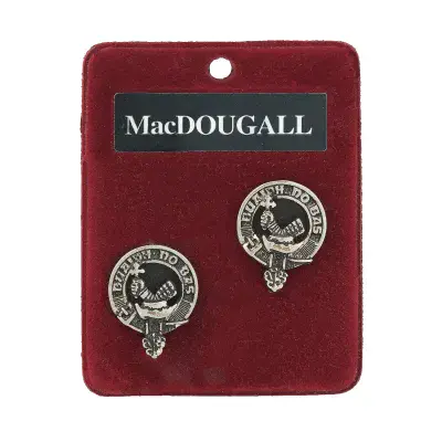 MacDougall Clan Crest Cufflinks - Traditional Shirt Accessory - Scottish Heritage - Made in Scotland