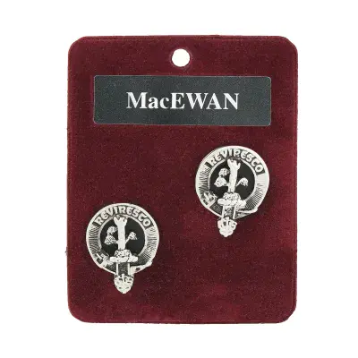 MacEwan Clan Crest Cufflinks - Traditional Shirt Accessory - Scottish Heritage - Made in Scotland