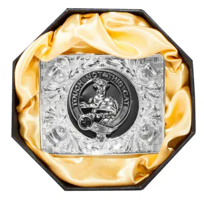 Macgillivray Clan Crested Traditional Polished Pewter Scottish Belt Buckle New