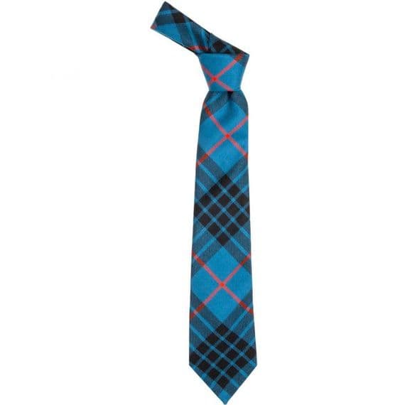 MacKay Blue Ancient Tartan Tie - 100% Wool - Traditional Neck Tie - Suitable for Any Occasion