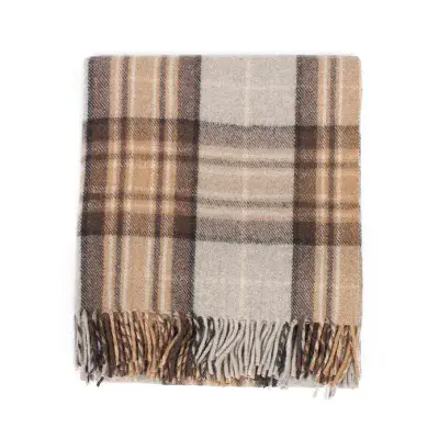 MacKellar Natural Tartan Blanket - Wool Blend - Unique Durable Accessory - For Many Occasions