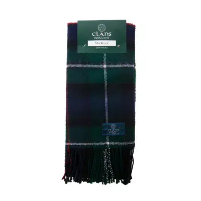 Mackenzie Modern Tartan Scarf  | 100% Lambswool | Scottish Tartan Clan Scarf