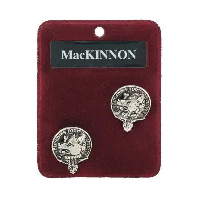 MacKinnon Clan Crest Cufflinks - Traditional Shirt Accessory - Scottish Heritage - Made in Scotland