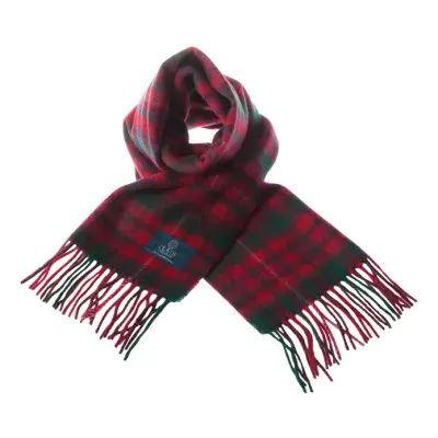 MacKinnon Red Modern Tartan Scarf - 100% Lambswool - Luxury Soft Scarf - Suitable For Any Occasion