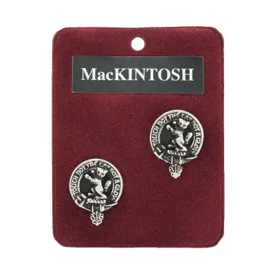 MacKintosh Clan Crest Cufflinks - Traditional Shirt Accessory - Scottish Heritage - Made in Scotland