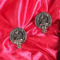 MacLaine Clan Crest Cufflinks - Traditional Shirt Accessory - Scottish Heritage - Made in Scotland