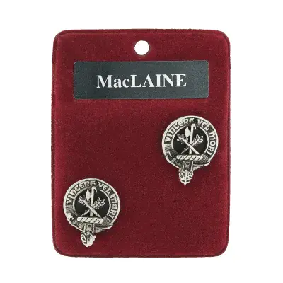 MacLaine Clan Crest Cufflinks - Traditional Shirt Accessory - Scottish Heritage - Made in Scotland