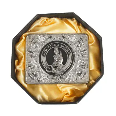 Maclennan Clan Crested Traditional Polished Pewter Scottish Belt Buckle New