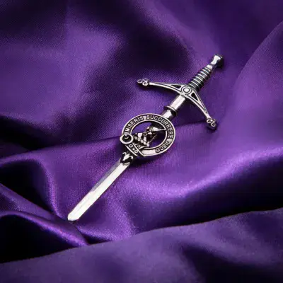 MacMillan Clan Kilt Pin - Traditional Scottish Surname Crest Sword Brooch