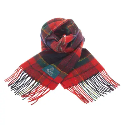 MacPherson Clan Modern Tartan Scarf - 100% Lambswool - Luxury Soft Scarf - Suitable For Any Occasion