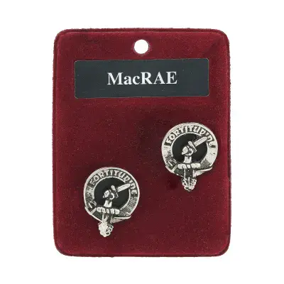 MacRae Clan Crest Cufflinks - Traditional Shirt Accessory - Scottish Heritage - Made in Scotland