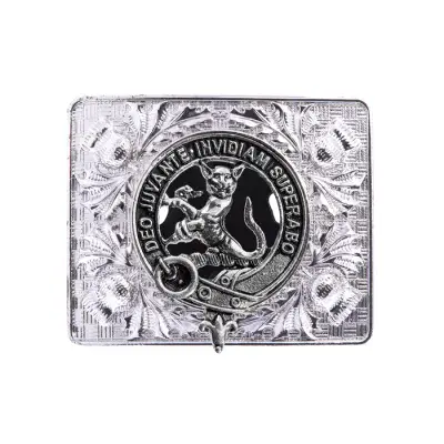 Macthomas Clan Crested Traditional Polished Pewter Scottish Belt Buckle New