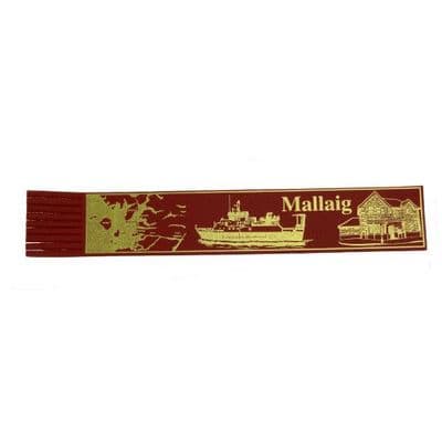 Mallaig Leather Bookmark - Famous Historic Town - Scotland
