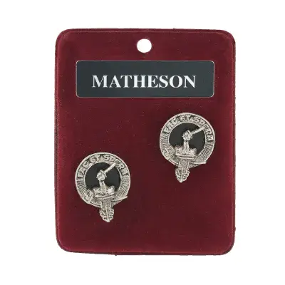 Matheson Clan Crest Cufflinks - Traditional Shirt Accessory - Scottish Heritage - Made in Scotland