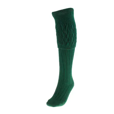 Mens Kilt Hose Socks | Bottle Green | Wool Blend | Traditional Highlandwear |