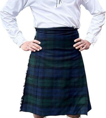 Mens Party Kilt | Black Watch Tartan | Lightweight Kilt | Traditional 5 Yard Kilt