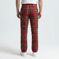 Mens Tartan Trews | Royal Stewart Tartan | High-Waisted Trousers | Traditional & Scottish |