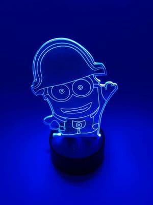 Minion 3D Night Lamp - 7 Colour Change - Touch Control - Bedside Night Light