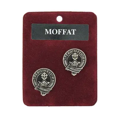 Moffat Clan Crest Cufflinks - Traditional Shirt Accessory - Scottish Heritage - Made in Scotland