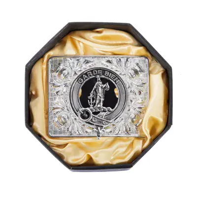 Montgomery  Clan Crested Traditional Polished Pewter Scottish Belt Buckle New