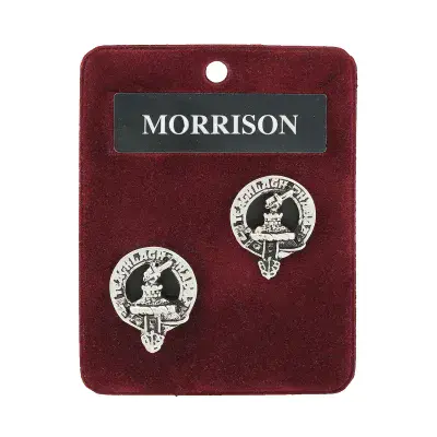 Morrison Clan Crest Cufflinks - Traditional Shirt Accessory - Scottish Heritage - Made in Scotland