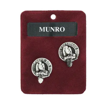 Munro Clan Crest Cufflinks - Traditional Shirt Accessory - Scottish Heritage - Made in Scotland