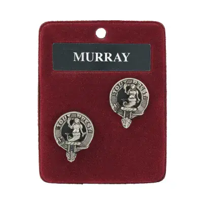 Murray Clan Crest Cufflinks - Traditional Shirt Accessory - Scottish Heritage - Made in Scotland