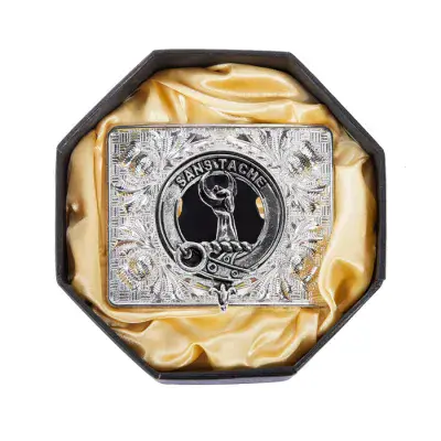 Napier Clan Crested Traditional Polished Pewter Scottish Belt Buckle New