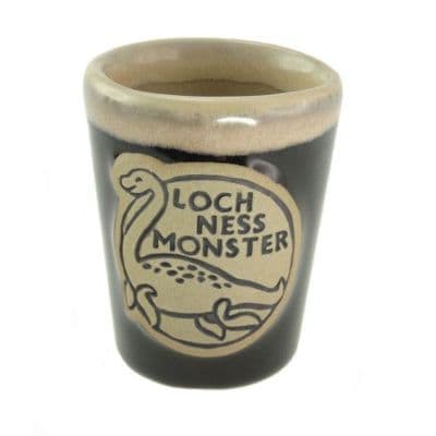 Nessie Shot Glass | Black Stoneware Glass | Dishwasher Safe | Whisky, Vodka, Tequila |