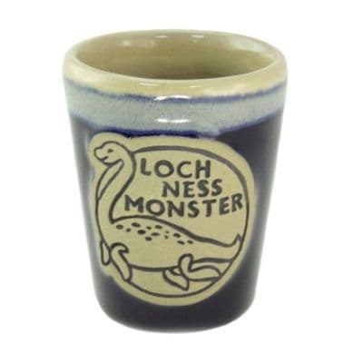 Nessie Shot Glass | Blue Stoneware Glass | Dishwasher Safe | Whisky, Vodka, Tequila |