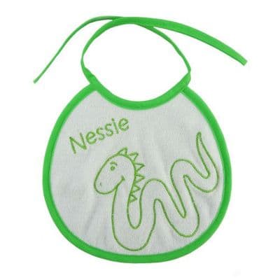 Nessie The Loch Ness Monster Scottish Luxury Mini Baby Bib