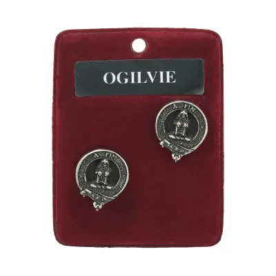 Ogilvie Clan Crest Cufflinks - Traditional Shirt Accessory - Scottish Heritage - Made in Scotland