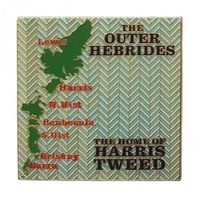Outer Hebrides Scottish Metal Enamel Hand Painted Fridge Magnet
